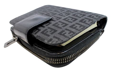 fendi wallet bifold bigbug silver|fendi zipper wallet.